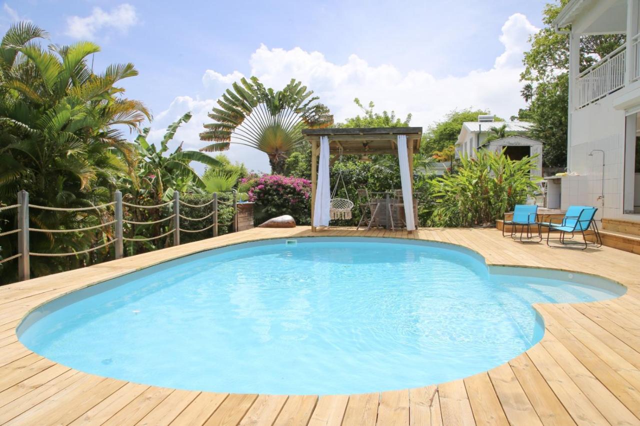 L Orchidee Bleue, Bas De Villa, Vue Mer, Piscine Privee Сент-Анн Экстерьер фото
